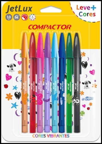 Caneta Esferografica Jet Lux 8 Cores Blister 105803