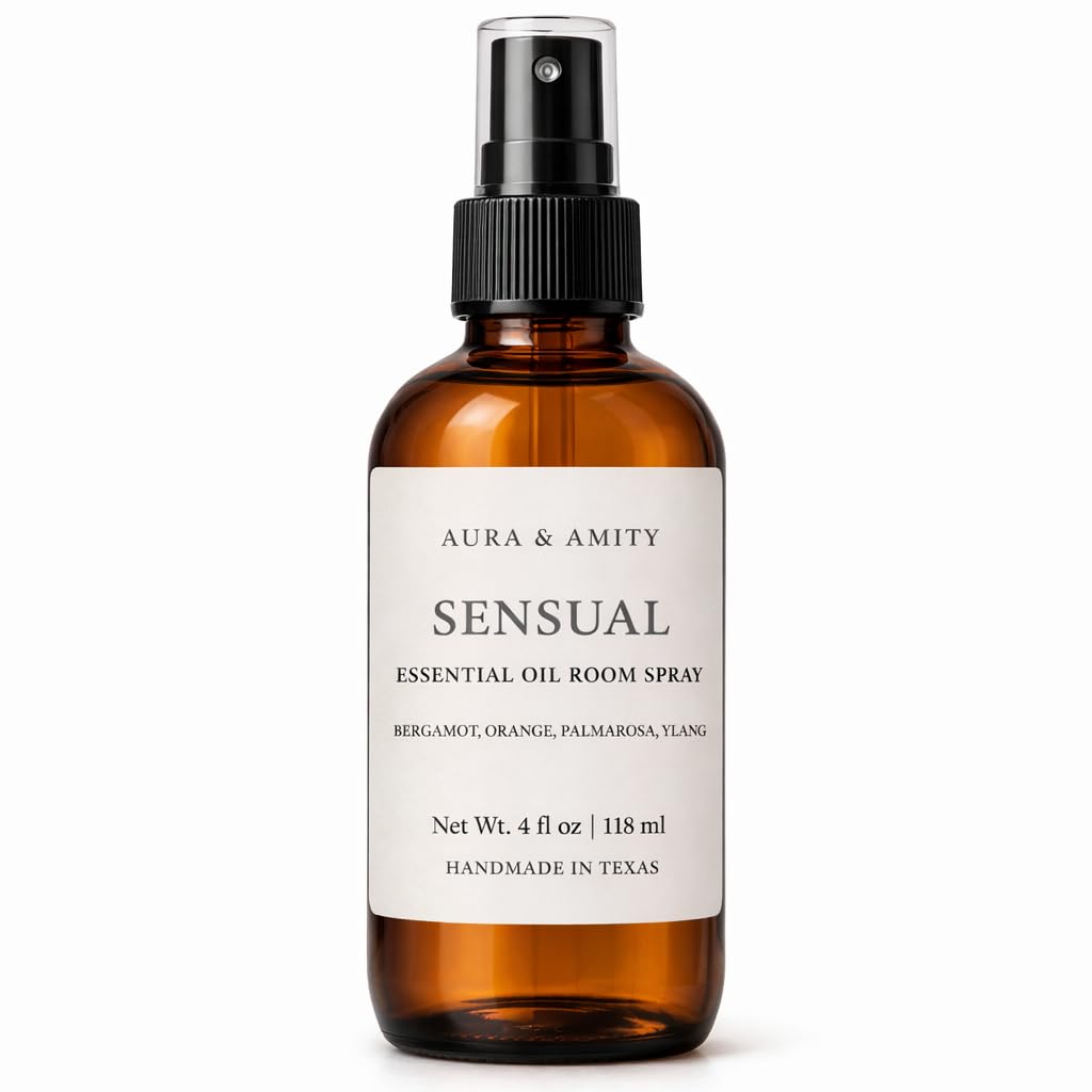 Aura &amp; Amity Premium Room &amp; Linen Spray – Handmade Luxury Fabric &amp; Home Fragrance Mist, Long-Lasting &amp; Eco-Friendly (Sensual)