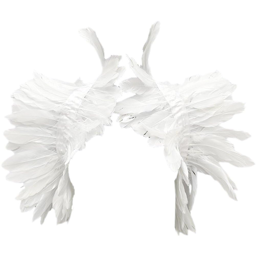 Baokuan White Victorian Fancy Dress Feather Shawl Shrug Shoulder Wrap Gothic Collar Costume Accessories