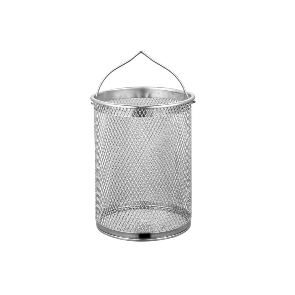 Cestini per friggere Cestello for friggere in acciaio inox for la casa, cestello for patatine fritte da cucina(Grande)