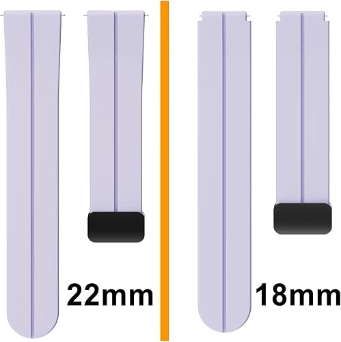 Miniatura 6 de Correa magnética de silicona compatible con Garmin Forerunner 265265s255s255Venu 2 0.709 in 0.866 in correa de repuesto deportiva de liberación
