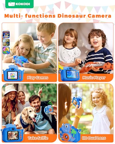 Image of KOKODI - Selfie Camera for Kids, Christmas Birthday Gifts for 3-12 Year Old Boys Girls, HD Digital Video Camera for Toddlers, Toys for 3 4 5 6 7 8 Year Old 5