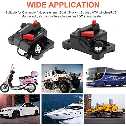 Erayco 200 Amp Circuit Breaker With Manual Reset For Car Marine Trolling Motors Boat Atv Manual Power Protect For Audio System Fuse, 12V-48Vdc, Waterproof (200A) #TOP5