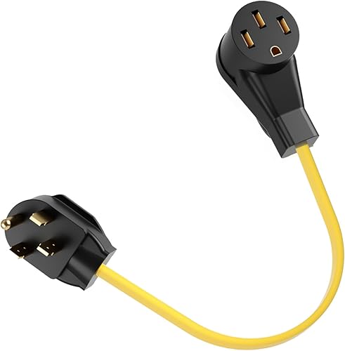 1.5 pies 4 clavijas NEMA 14-30P a 14-50R 120V240V 30 Amp 4 clavijas macho enchufe a 50 amperios 4 clavijas hembra toma de corriente generador de