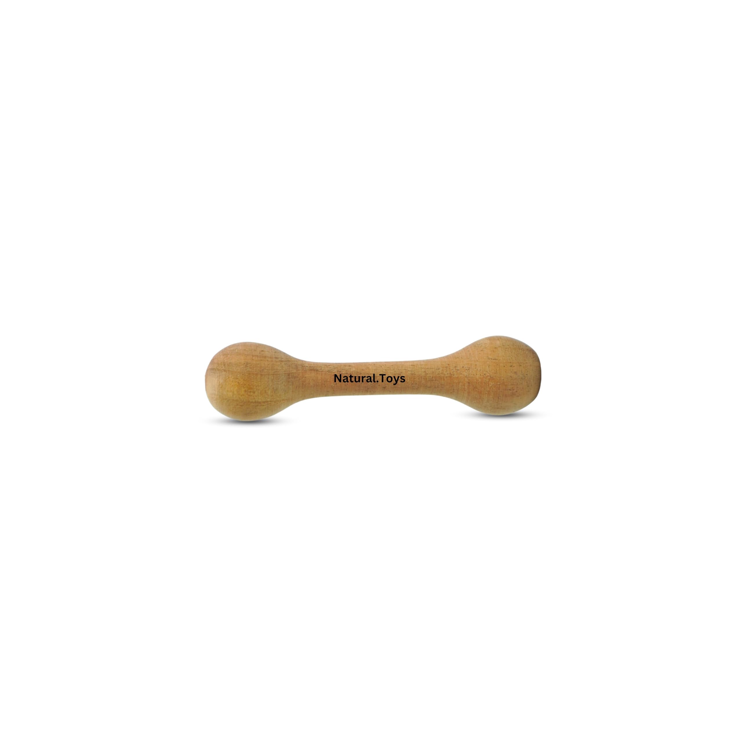 Natural.Toys Toddler Neem Wood Teether Dumbbell Sticks For Babies, Wooden Teether Baby Wood Baby Teether Chusni Sacker/Soother Rattle Nibbler Teething Toy Teeher For Baby 1-Pc-image-27