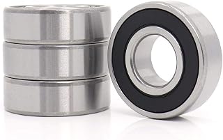 6204 Bearings 20mm ID 47mm OD 14mm Width 6204-2RS ABEC3 High Speed Deep Groove Ball Bearings for Electric Motor, Wheels, Tools, etc. (4 Pcs)