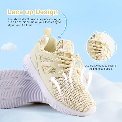 Image of nerteo Girls Shoes Slip on Boys Kids Sneakers Lightweight Tennis Running Walking Gym Fashion Shoes for Little Kid /Big Kid