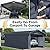 Arrow Sheds Amazon Exclusive 12' x 20' x 7' 29-Gauge Carport with Galvanized Steel Roof Panels and Enclosure Kit, Charcoal