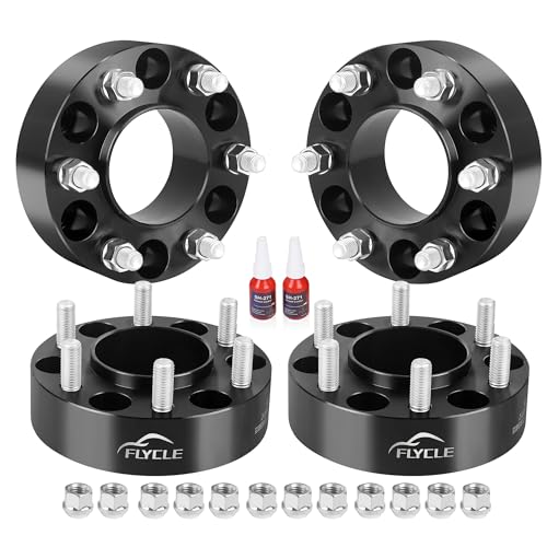 FLYCLE 6x135 to 6x5.5 Wheel Adapters for Chevy Sliverado 1500 Wheels on 2015-2025 F150 Vehicle 1.5 inch 6x135 to 6x139.7mm Wheel Adapter with M14x1.5 Studs