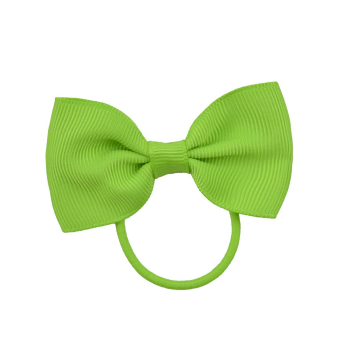 20Pcs Multicolor Grosgrain Hair Bow Rubber Bands for Elastic Pigtail Hair Accessories Non Deformable Headbands for Adolescents Vibrant Solid