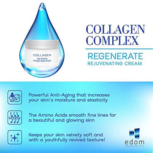 Edom Perfect Collagen Age-Defying Night Moisturizer Cream, For All Skin Types 1.7 Fl.oz #TOP4
