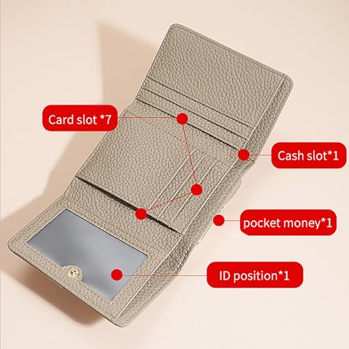 Compact Women's Wallet with Kiss Lock Coin Pocket and Clear Window Short Purse Card Holder for Daily Use3