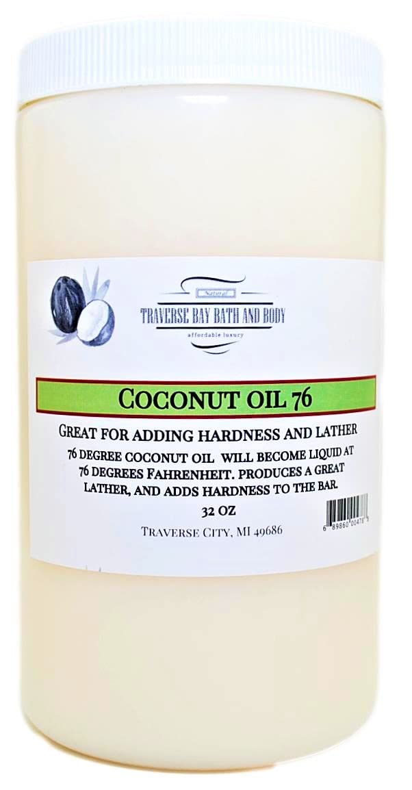 Coconut Oil 76 Degree 32 oz Coconut Oil has a very long shelf life, and makes amazing soaps