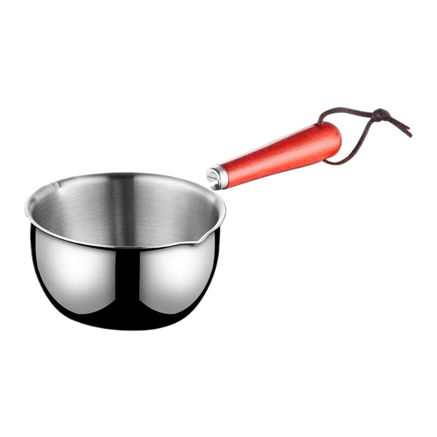 Poêlon à huile chaude en inox casserole de cuisine manche long