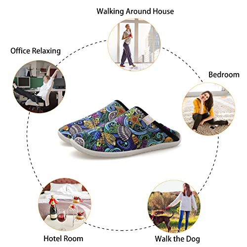 Image of Spesoul Fuzzy House Slippers for Women Men Indoor Closed Back Lightweight Cozy Faux Furry Lining Barefoot House Shoes Slipper Socks for Bedroom Home Office Yoga Outdoor Walking Shoes