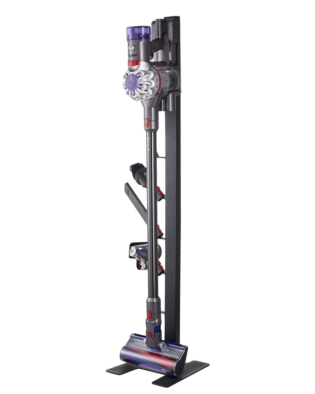 VEVOR Soporte de Aspiradora 1270 mm Compatible con Dyson V6 V7 V8 V10 V11 V15 Soporte Estable para Aspiradora con 6 Ganchos para Aspiradoras Verticales Dyson DC30 DC31 DC34 DC35 DC58 DC59 DC62 D74
