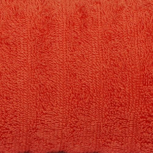 Image of CASA COPENHAGEN, Super Soft Elegance Collection 2 Pieces 100% Cotton Large Bath Towel (Size : 75 x 150 cm) - Toffe & Orange