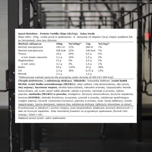 Image of Tortilla Style Protein Chips - 19g Protein - Salsa Verde (8 Bags)