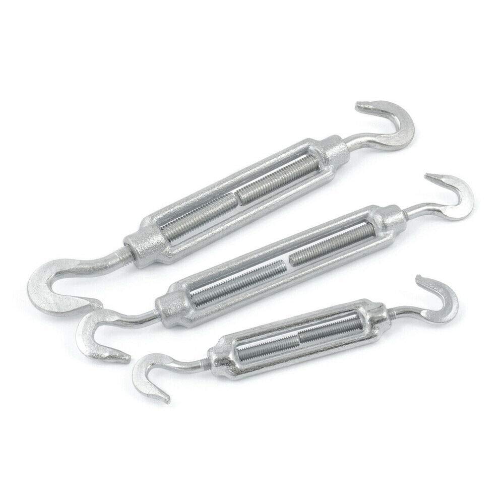 1 pcs of M8 Hook – Hook Turnbuckle Tensioner for Wire Tension Garden Rope Hooks Cable Garden Support Wire Turnbuckle Strainer