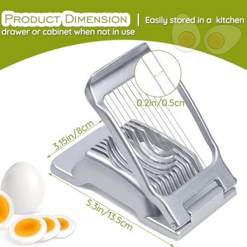 Stainless Steel Egg Slicer Cutter - Multipurpose Heavy Duty Dicer for Hard-Boiled Eggs, Strawberries & Kiwis | Effortless, Even Slices Every Time | Perfect for Breakfast, Baking & Snacks