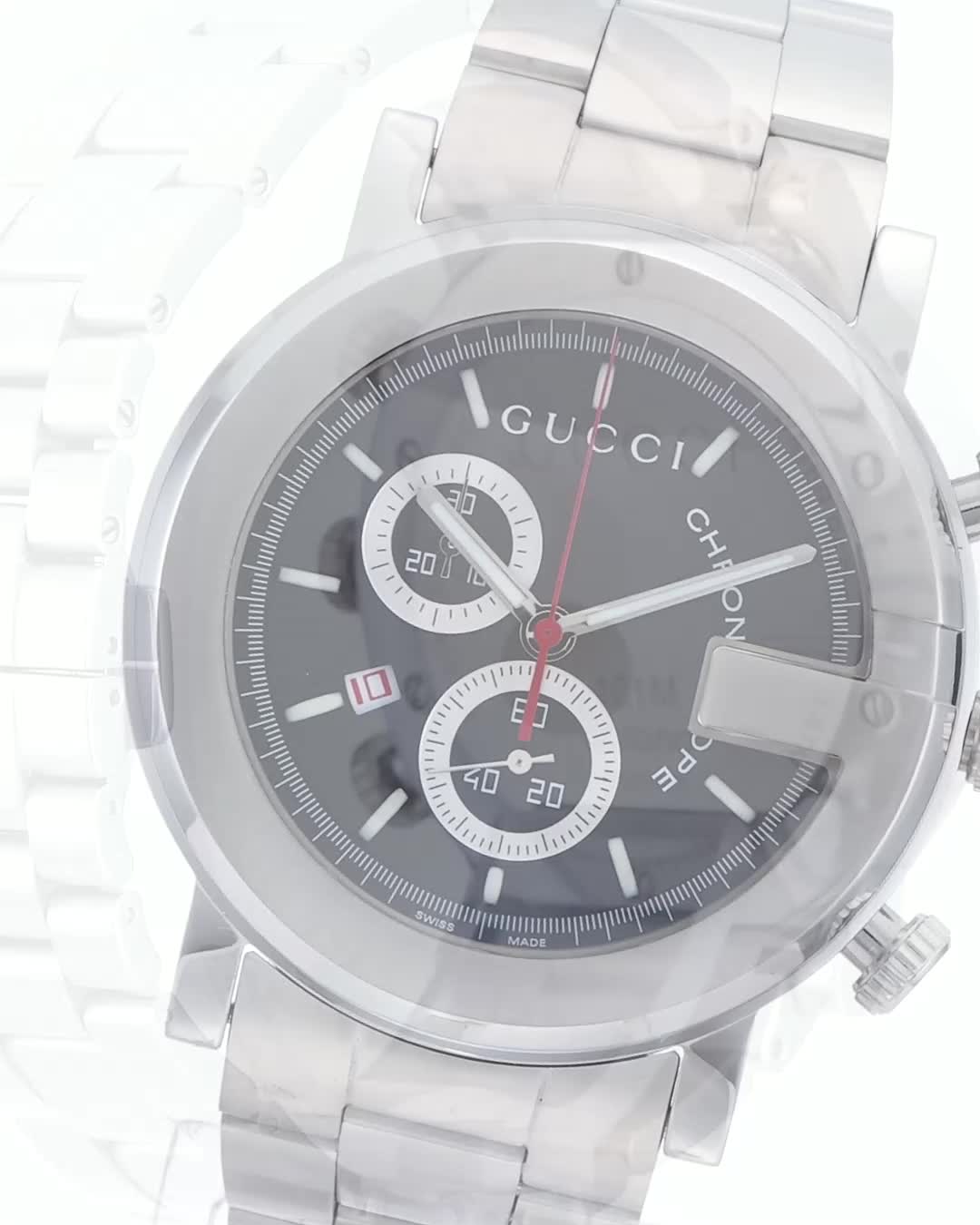 Amazon.co.jp: [グッチ]GUCCI 腕時計 101M ブラック SS クロノグラフ