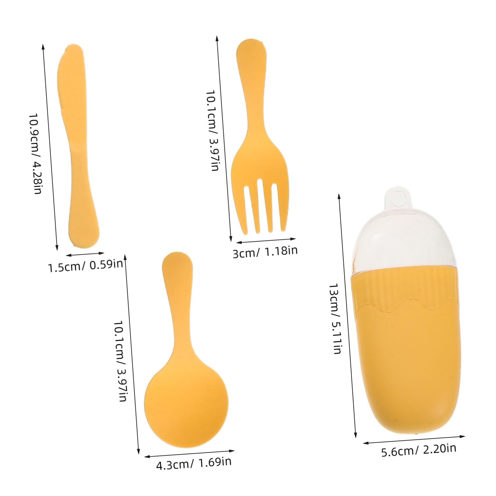Luxshiny 3 Sets Portable Utensil with Storage Case Fork Spoon Kit for Travel Friendly Reusable Cutlery for Boy Girl