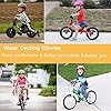KONVINIT Gants Velo Enfant Garçon Fille Cyclisme VTT Route Anti-DÉRapant Été Demi Doigt Gants BMX 2-10 Ans pour Patinage à roulettes, Vélo de Route, Vélo de Montagne #4