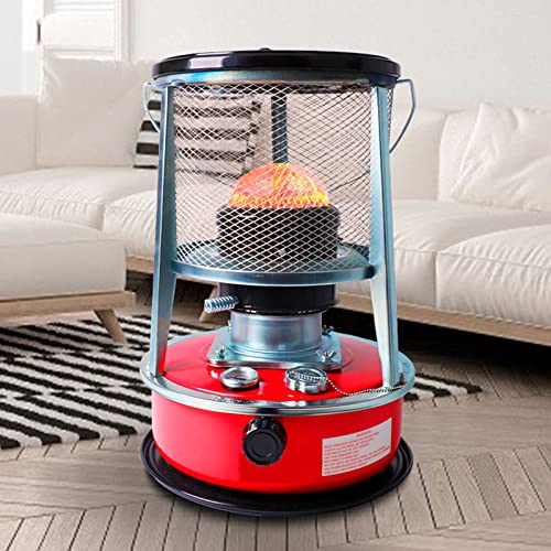 BomDog Estufa de Queroseno de Interior, Calentador de Queroseno Portátil, Estufa de Petróleo Eficiente, Quemador de Estufa de Parafina sin Electricidad/4.6L-Red