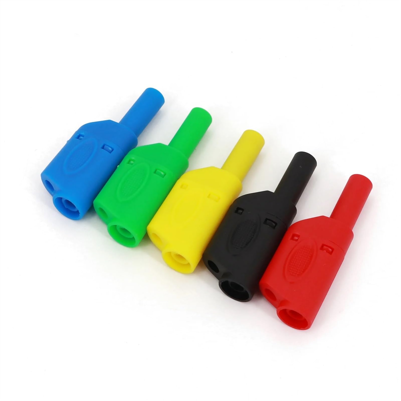 Connettore a banana impilabile maschio isolato da 10 pezzi da 4 mm(Black)