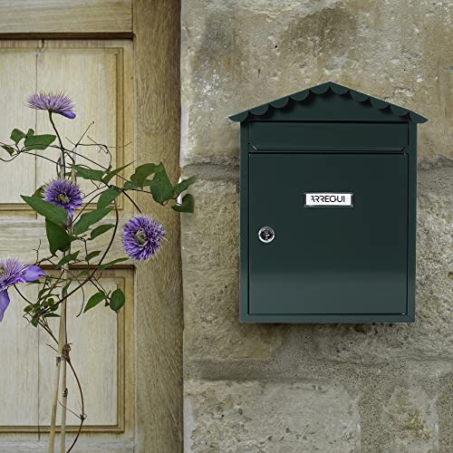 Arregui Visit E5743 Individuele brievenbus van staal, maat M (DIN A4), groen, 36 x 30 x 11 cm - Afbeelding 5