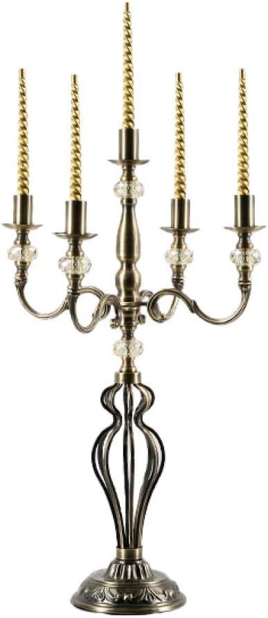 Metal Vintage Candelabra 5 Arm Candlebra Candlestick Gold Height Candleholder