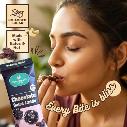 Image of Dry Fruits Laddu Assorted - 24 Laddu| 6 Flavour Dry Fruit, Chocolate, Cranberry, Orange Dates Laddu, Till laddu, Coffee Laddu| Date Sweetened, no palm oil (Dry Fruit Laddu Gift Box)