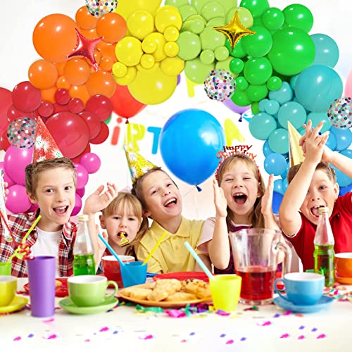 Image of Party Propz Multicolor Metallic Balloons - Pack of 50 Pcs | Happy Birthday Decoration Items for Boy and Girl | Multicolor Metallic Balloons for Birthday Decoration | Anniversary Decoration Items