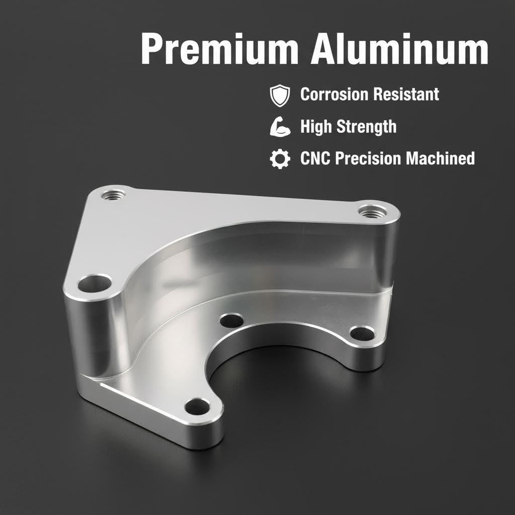 Aluminum Power Steering Pump Bracket Kit Fit for 2010-2012 Camaro 6.2L V8 LS3 L99 US, Not fit ZL1 and 1LE cars with electronic power steering