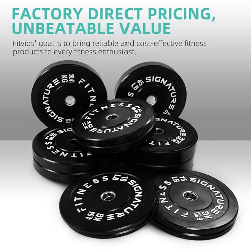 Fitvids Olympic 2" Bumper Plates Set Including 260LB Weight Plates Set & 7FT Olympic Barbell Bar(305 Pounds Total), Multiple Packages image 5