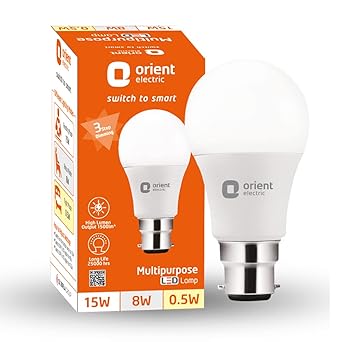 Orient Electric Multipurpose LED Bulb 15W, 6500K (Pack of 1)