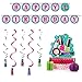 Sparkle Spa Party Supplies Decorations Bundle | Centerpiece, Happy Birthday Ribbon Party Banner, and Dizzy Danglers | Create A Perfect Spa Day with These Spa Party Supplies for Girls Birthday Party!