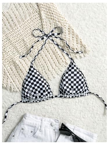 Bikini Triangle à Carreaux Idéal pour Vos Journées Plage et Bronzage Optimisé - 2