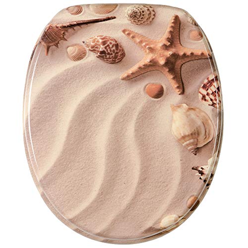 Sanilo Soft Close Toilet Seat, Wide Choice of New Toilet Seats, Stable Hinges, Easy to Mount (Sanibel)