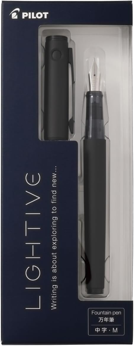 Pilot PFLT1MBM PILOT Fountain Pen, Writtive, Medium Point, Matte Black