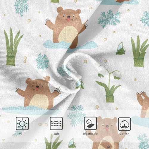 Wusikd Cute Groundhogs Girls' Underwear Cotton Girls Briefs Soft Toddler Underwear 2T3