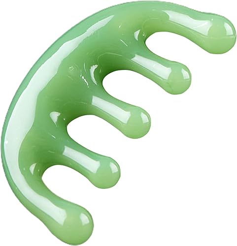 Yirepny Guasha Stone, tabla de guasha de resina, herramienta de masaje de raspado Gua Sha, peine de cuero cabelludo de mano, masaje corporal de