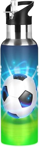 Vista 73 de Botella de agua amarilla para niños y niños, con aislamiento de acero inoxidable, para agua fría y caliente, con tapa con pajilla, para deportes