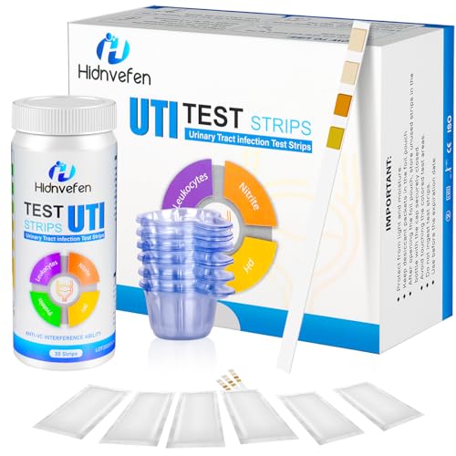4-in-1 UTI Test Strips, Full Panel Urinary Tract Infection Test Kit at Home for Women Men Kids, Urinalysis Leukocytes, Nitrites, PH, Protein Urine Strip for UTI and Bladder