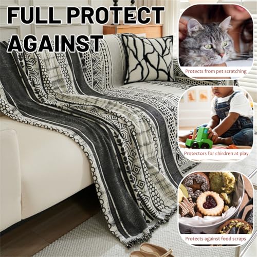 Housse de canapé protection fourrure 180x420 cm multi-usage - 4