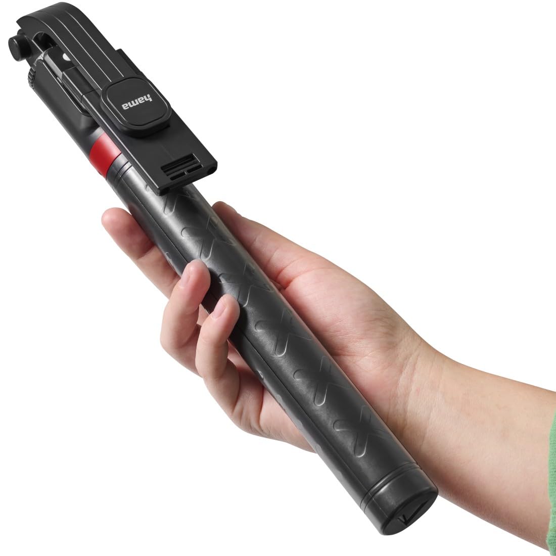 Hama selfkie stick (kij do zdjęć, kompaktowy, statyw, monopod, teleskopowy drążek, maks. 170 cm, Bluetooth) czarny