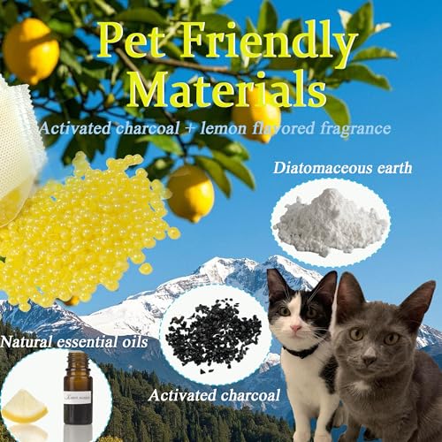 PurifyLogix Kit de desodorizante reutilizável para caixa de areia para gatos, inclui 2 caixas adesiv