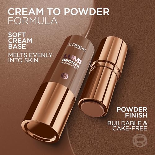 Lumi Bronze Le Stick Soleil Bronzer Stick, Cream-To-Powder Bronzer For A Sunkissed Face Makeup Glow, 110 Toasted Sunlight