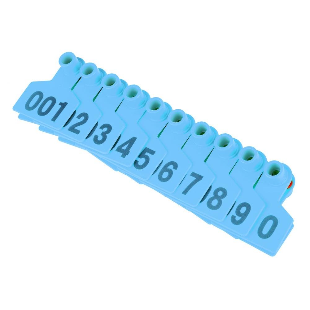 100 pz/Set Marchi Auricolari 1-100 Numero plastica Marchio Auricolare Bestiame bovino Mucca Marchio Auricolare Marchio Animale per capre suini maiali Mucche bovini Vitello