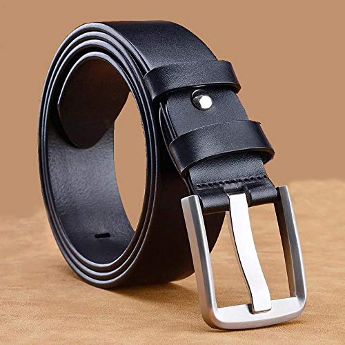 Ceinture d'hommes en acier inoxydable et cuir élégant pour costume